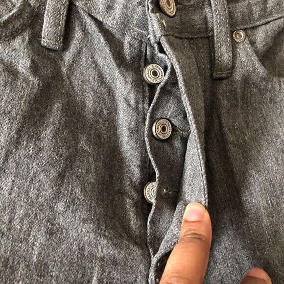 Gustin Jeans Mens 31 Style #131 Japanese Grey Straight Fit Selvedge Denim HEMMED - Picture 6 of 10